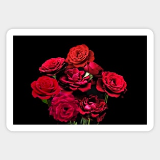 Bouquet of Red Roses Flowers Sticker